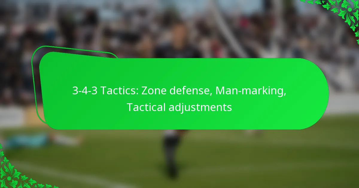 3-4-3 Tactics: Zone defense, Man-marking, Tactical adjustments